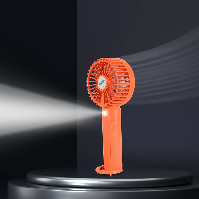 Bluejw New Portable Rechargeable Mini Hand Fan with USB Flashlight - LED Handheld Fan & Flashlight Combo for Outdoor Use - Image 2